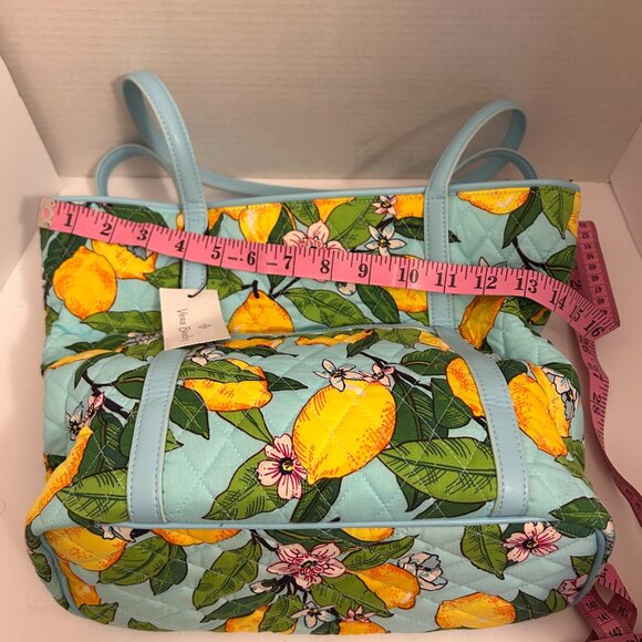 🌸 Vera Bradley Small Trimmed Vera Tote – Lemon Grove Print (NWT, MSRP $115) - Picture 8 of 10